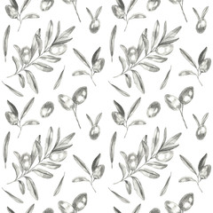 Olives seamless pattern