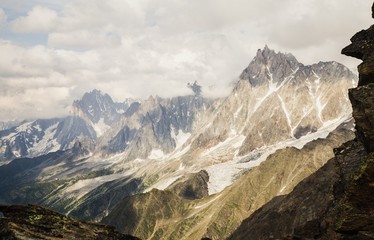Beautiful landscape in pearl of the Alps - Chamonix, near mount Montblanch