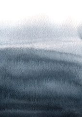 Watercolor hand painted decorative textured splash in pastel grey color. Delicate modern style abstract background. Real liquid trendy paint texture streak perfect for print design progect. 