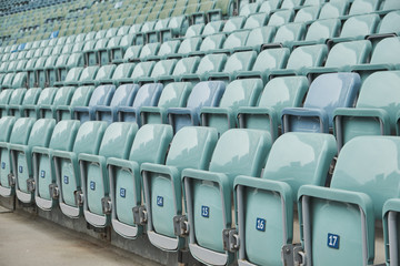 Details of empty seats in stadium