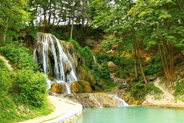 Lucky waterfall, a village with well-known SPA, travertine fields and indispensable.