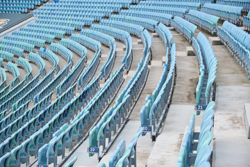 Fototapeta premium Details of empty seats in stadium