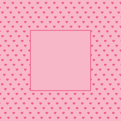 Hearts background - love pattern vector- st. valentine hearts wallpaper - Blank space for text