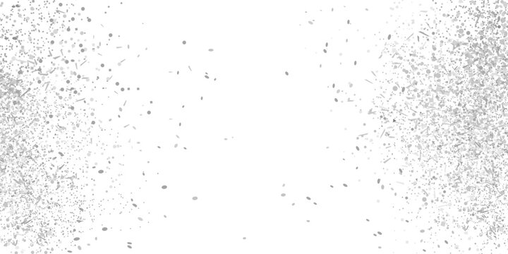 Confetti On White Background. Luxury Texture. Festive Backdrop With Glitters. Pattern For Work. Print For Polygraphy, Posters, Banners And Textiles. Doodle For Design. Black And White Illustration