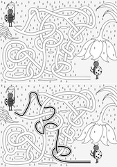 Fototapeta premium Ladybugs maze