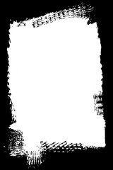 Abstract Decorative Black & White Photo Border / Edge. Type Text Inside, Use as Overlay or for Layer / Clipping Mask