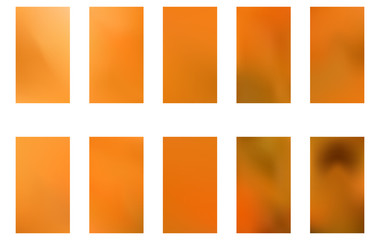 Fototapeta premium Vector gold blurred gradient style background. Abstract luxury smooth illustration wallpapers set