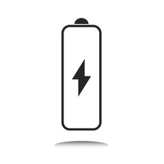 Fototapeta premium Energy Battery indicator icon with indicator, level of charge. Vector Illustration. White background.