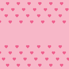 Hearts background - love pattern vector- st. valentine hearts wallpaper - Blank space for text