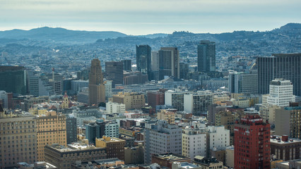 San Francisco skyline and business center California