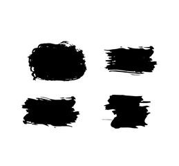 Fototapeta premium Brush strokes isolated. Ink painting.