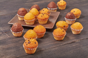 delicious mini chocolate flavor muffins for breakfast