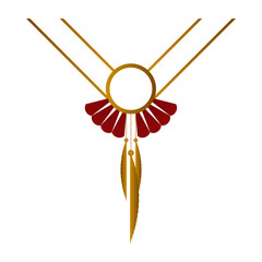 Isolated beauty necklace image. Vector illustration design