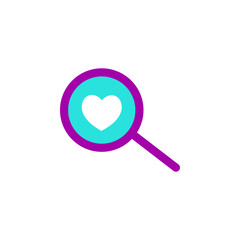 Valentines day, search love icon. Element of Web Valentine day icon for mobile concept and web apps. Detailed Valentines day, search love icon can be used for web and mobile