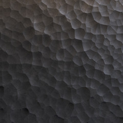Obraz na płótnie Canvas Wavy surface of black matte stone. 3D illustration.