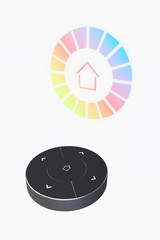 The concept of smart home. Isolated control panel of the smart home system. 3D illustration.