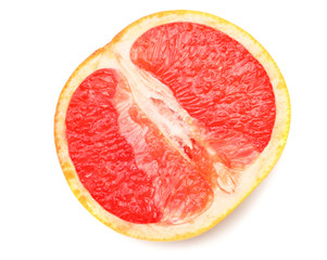 healthy food. grapefruit isolated on white background. top view