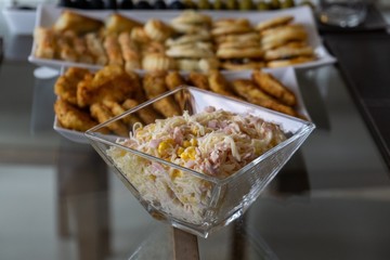 Salty pizza and cheese cakes. Slovakia