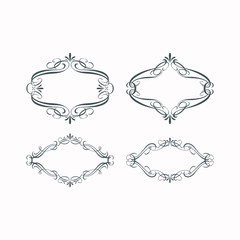 decorative elements border corner classic elegant