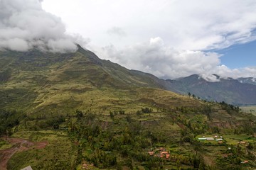 Fototapeta na wymiar Andes Mountains in Peru in summer