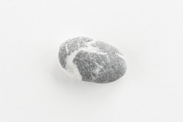 Sea pebble on a white background