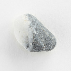 Sea pebble on a white background
