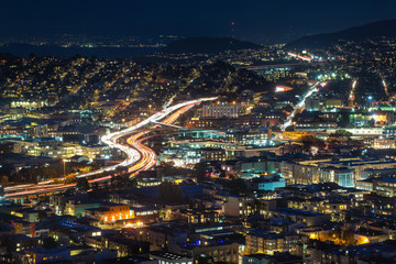 Fototapeta premium Aerial cityscape of San Francisco, California, USA