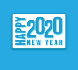Happy 2020 New Year background design for holiday flyer, greeting, invitation card