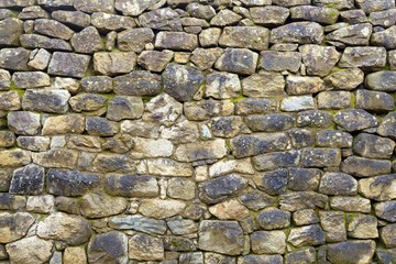 Inca wall in the old ruins in Peru