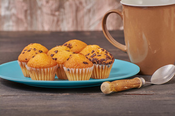 delicious mini chocolate flavor muffins for breakfast