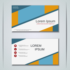 Modern business visiting card vector template
