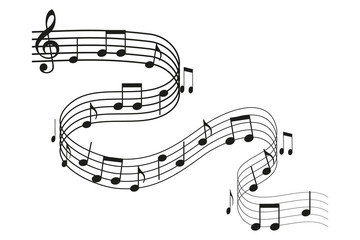 Music notes. Vector illustration.