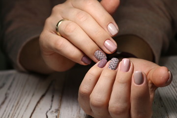 beautiful manicure of nails
