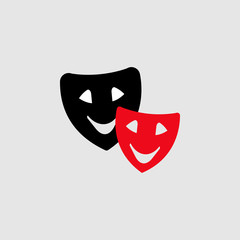 Theater masks icon. Element of Theatre icon for mobile concept and web apps. Detailed Theater masks icon can be used for web and mobile