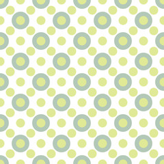 Round seamless pattern. Seamless retro circle pattern. Dotted round seamless background, pattern, ornament for wrapping paper, fabric, textile, website, wallpaper. Vector illustration. 