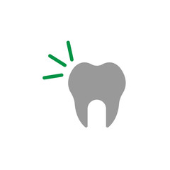 Alert and tooth icon. Element of Dental Care icon for mobile concept and web apps. Detailed Alert and tooth icon can be used for web and mobile