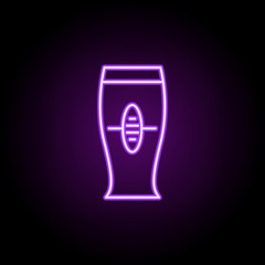 beer glass icon. Elements of Alcohol drink in neon style icons. Simple icon for websites, web design, mobile app, info graphics