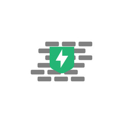 Firewall, security icon. Element of Cyber and Security icon for mobile concept and web apps. Detailed Firewall, security icon can be used for web and mobile