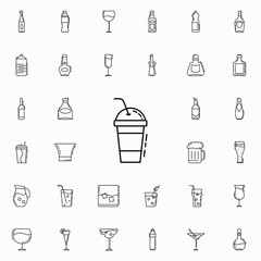 glass of juice dusk icon. Drinks & Beverages icons universal set for web and mobile