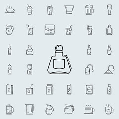 bottle of alcohol dusk icon. Drinks & Beverages icons universal set for web and mobile