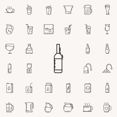 a bottle of wine dusk icon. Drinks & Beverages icons universal set for web and mobile