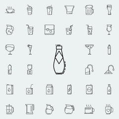 bottle of water dusk icon. Drinks & Beverages icons universal set for web and mobile