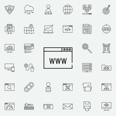 web browser icon. seo and online marketing icons universal set for web and mobile