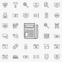 newspaper icon. seo and online marketing icons universal set for web and mobile