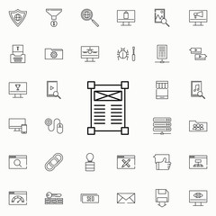 advertising banner icon. seo and online marketing icons universal set for web and mobile