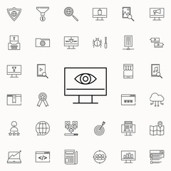 view monitor icon. seo and online marketing icons universal set for web and mobile