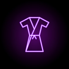 kimono outline icon. Elements of Sport in neon style icons. Simple icon for websites, web design, mobile app, info graphics