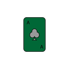 Ace of spades . Element of Casino icon for mobile concept and web apps. Detailed Ace of spades  can be used for web and mobile
