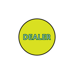 Dealer badge. Element of Casino icon for mobile concept and web apps. Detailed Dealer badge can be used for web and mobile