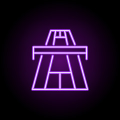 tennis field outline icon. Elements of Sport in neon style icons. Simple icon for websites, web design, mobile app, info graphics